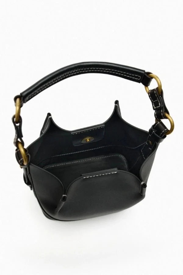 Enora Crossbody Bag - Canvas & PU Leather Minimalist Carry - Image 4