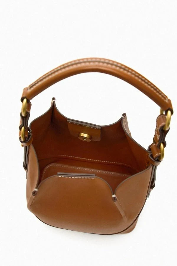 Enora Crossbody Bag - Canvas & PU Leather Minimalist Carry - Image 13