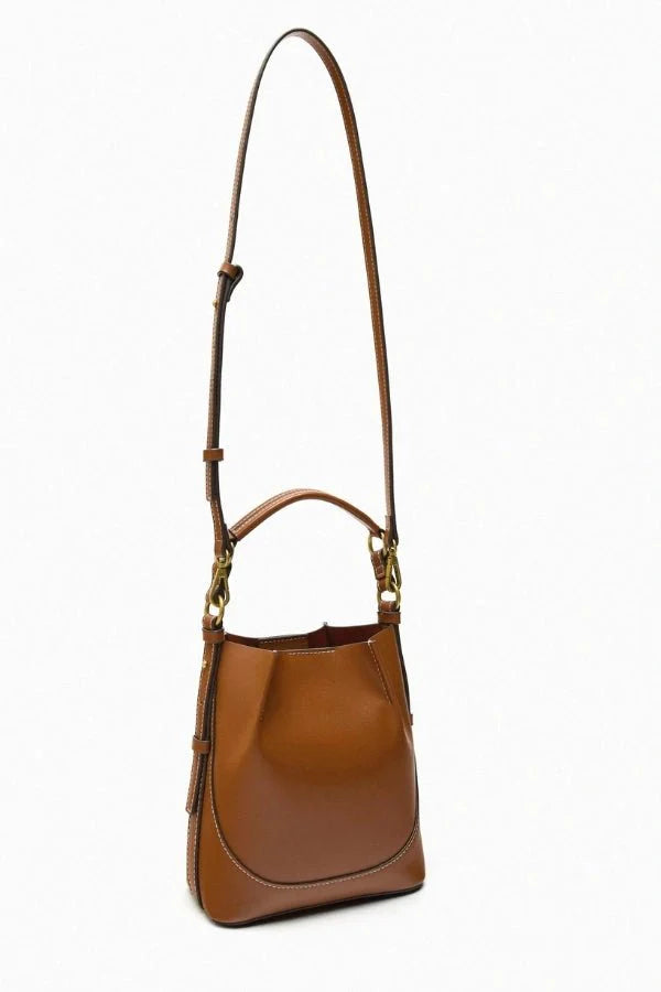 Enora Crossbody Bag - Canvas & PU Leather Minimalist Carry - Image 16