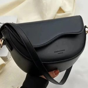 Blair Crossbody Bag - PU Leather Half-Moon Compact Carry